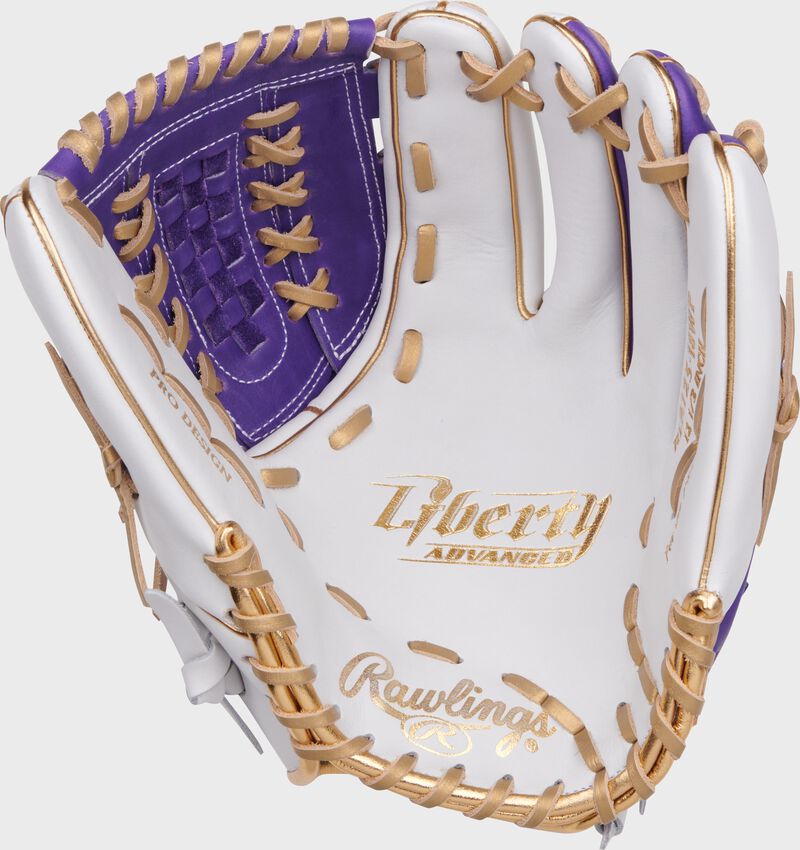 Liberty Advanced Color Series 12.5 in Fastpitch Glove, White/Purple, Left