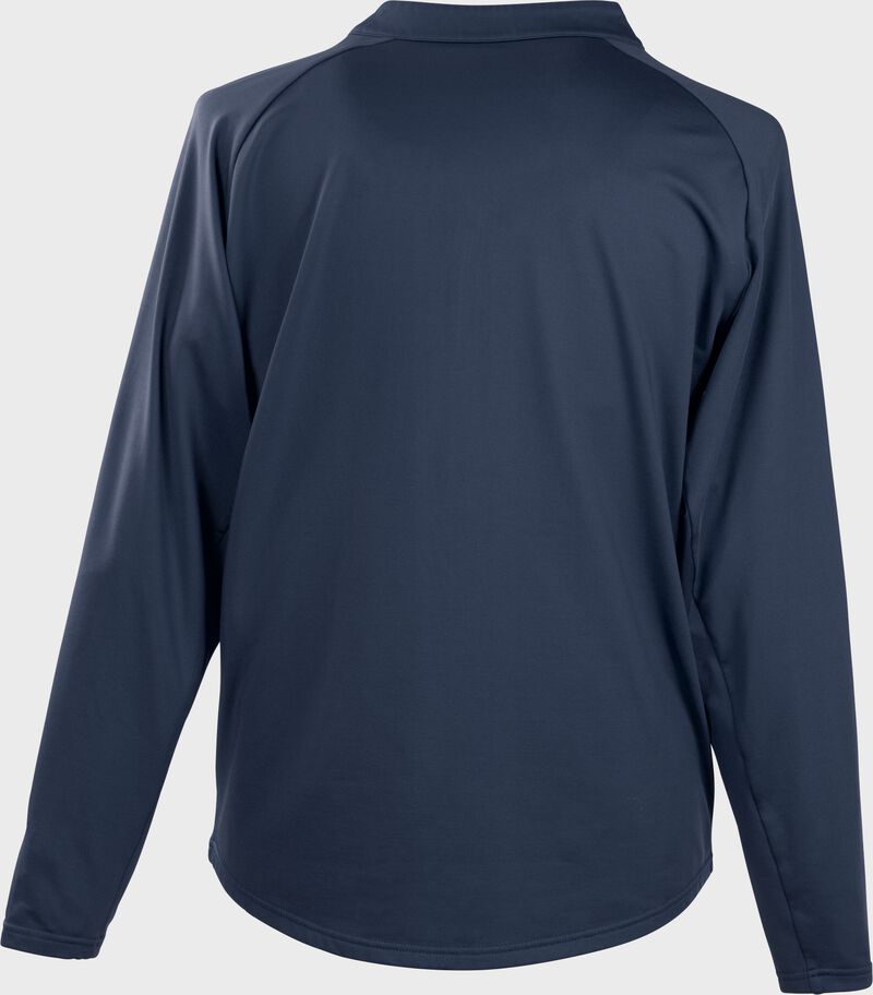 Back of a navy Colorsync half zip pullover - SKU: CSTECH-N