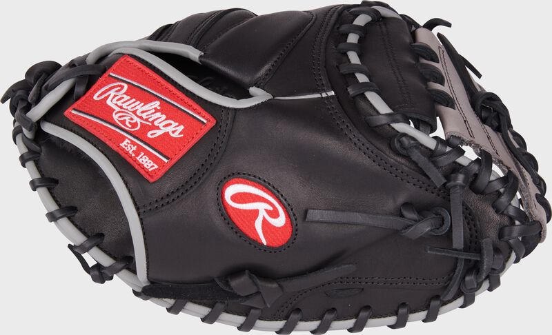 Thumb of a black Foundation Series Aaron Judge youth catcher's mitt - SKU: RSGRFCM325B loading=